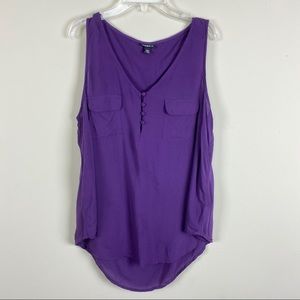 🌸 Torrid purple cami tank top high low  size 00